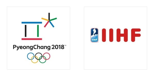 PyeongChang and IIHF logo
